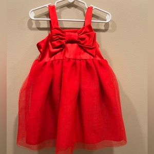 Janie and Jack: Red satin baby girl formal dress 18-24 months